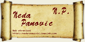 Neda Panović vizit kartica
